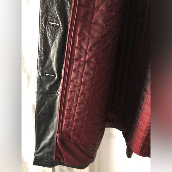 Vintage 90s Wilson's Leather Jacket 3M Thinsulate Quilt Lined women plus sz 2X - Picture 6 of 15